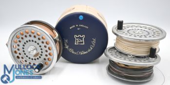 Hardy Marquis Salmon No.1 alloy fly reel, smooth alloy foot, retains most original finish, c/w 2