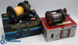 Shimano Triton TLD15 graphite titanium sea fishing reel, lever drag, fine, in MOB, and a Daiwa