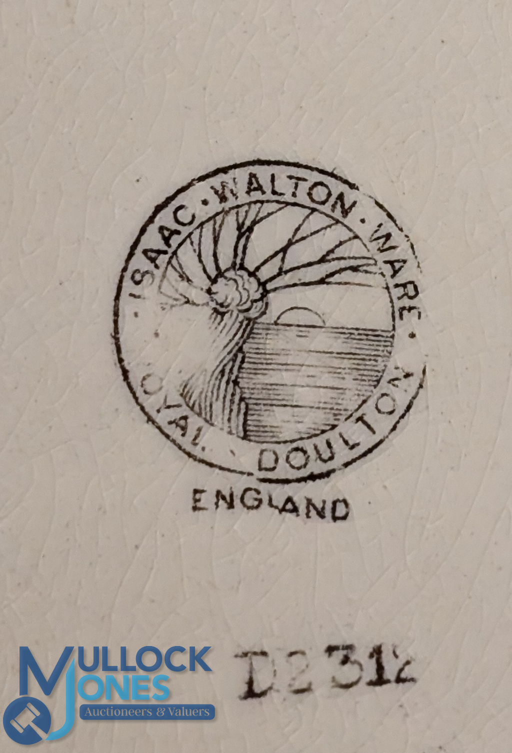 Royal Doulton Isaac Walton Ware, two plates 24cm and an oblong plate 22cm x 18cm painted angler - Image 2 of 2