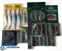 Accessories - Mixed collection of vintage ABU lures (#20) - in boxes and card backed, Colibri,