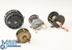 5x Assorted Fishing Reels - to incl a Pflueger Supreme multiplier reel 12198 anti-back lash, twin