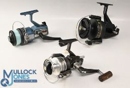 Daiwa SS2000 spinning reel, metal spool, folding handle, a Daiwa DF100 saltwater reel, lacking
