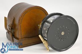 A fine Hardy Bros Perfect alloy salmon fly reel LHW, 4 ¼