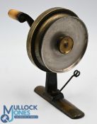 Scarce Chippindale No 9 Patent Casting reel brass with nickel silver spool, Pat no 22271-1909, crank