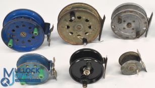 A collection of centre pin reels, all requiring some attention - to include Strike Right and