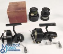 Mitchell fixed spool reel, good half bail and free spool, with 5 spare spools. Very light use,