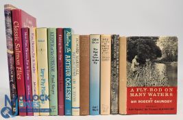 Selection of fourteen hardback Fishing Books - A Fly-Rod on many Waters 1961 Sir Robert Saundby,