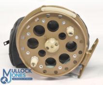 Grice & Young Golden Eagle alloy centre pin trotting reel, 4 ¼