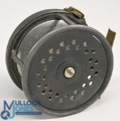C Farlow & Co Ltd London Perfect style alloy fly reel, 3 ½