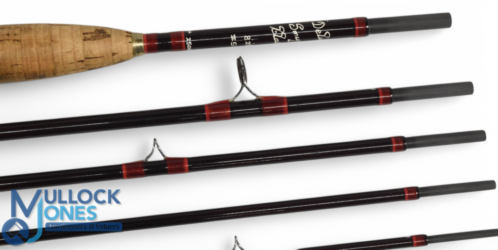 Hardy Alnwick Deluxe Smuggler Classic carbon travel fly rod: 8ft 2 ½" 7pc line 5#, brass sliding - Image 2 of 2