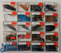 Collection of Fly-Fishing large Waddington Salmon and Trout Flies, silver Wilkinson, hairy Mary,