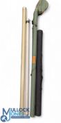 4x empty Fishing Rod Tubes and Bags to include an aluminium Semyo 163cm long, unbranded #142cm, a