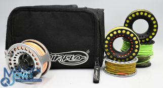 Airflo Switch Superlite 4/6, large Arbor fly reel, rear disc adjuster, c/w 5x spare spools, all