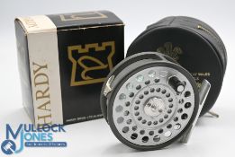 Hardy LRH lightweight alloy fly reel, U shaped line guide, rim tension adjuster, little used