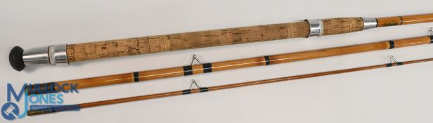 Modern Arms Co, Thames /Deluxe 10ft 3-piece whole cane float rod, split cane tip, green whipped high