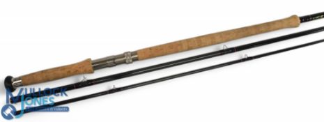 Daiwa made in Scotland Whisker Mk II carbon salmon fly rod 15ft 3pc line 9/11#, 26