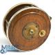 Scarce Hancock, Holborn maker London walnut centre pin reel c1880 with nickel silver rims, brass - Image 2 of 2