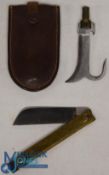Flatters & Garnett, Manchester stainless steel folding pocket twig/weed cutter, 3 3/4