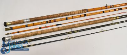 W A Allcock & Sons Redditch, whole cane with spliced split cane tip, 13ft 6