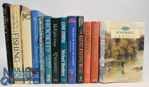 Thirteen Hardback Fishing Books - Fly-Fishing 1992 C B McCully, Fly Dressing Book I & II 1985 and