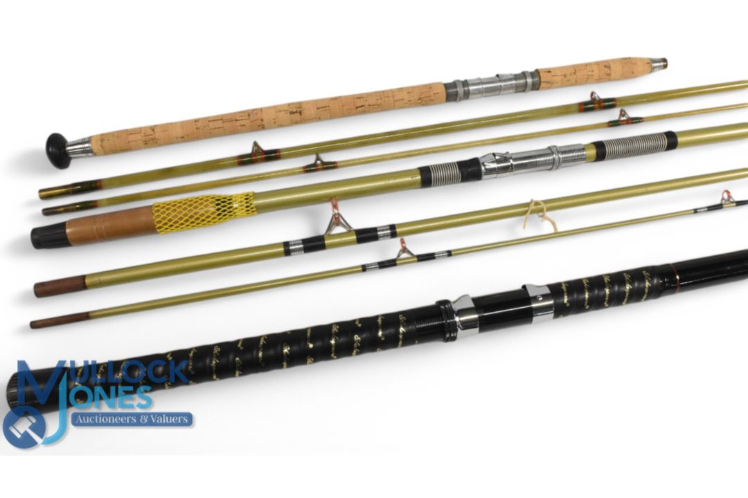 Viking TGSF-300 hollow glass light boat rod, 10ft 3pc wood/whipped grips, double down locking reel - Image 1 of 2