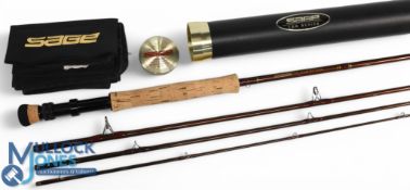 Sage TCR 7100-4 Graphite IIIe 45 7/16oz carbon trout fly rod: 10ft 4pc line 7#, alloy double