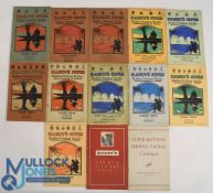 Thirteen editions of the Hardy's Super Bottom Fishing Tackle publication 1932-1957, generally in