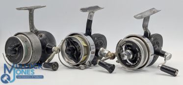 Three Bache Brown, USA vintage spinning reels, Mastereel No.2, Mastereel No.3 & Spinster, all with