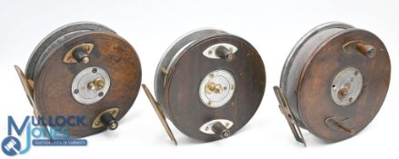 Slater Wallis centrepin reels (3) - to include a Slater 'The Wallis Zephyr' 4 ¼