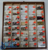 Large collection of Dry Flies, all in retail boxes in old shop display draw with examples of