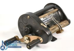 Interesting Hardy Elarex Baitcasting Multiplier reel - in custom darkened finish with golden