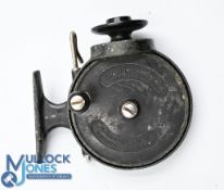 Allcock 'Stanley' Threadline spinning reel Pat no 276861 and 1755195, black handle, Bakelite