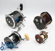 4x sea fishing reels comprising Daiwa Sealine 600H, deep sea multiplier with saddle clamp, Abu