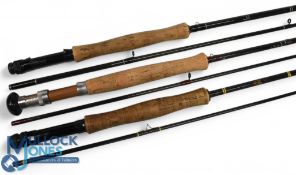 Unnamed Deluxe carbon trout fly rod 110ft 2pc line 6/8#, alloy uplocking reel seat with wood insert,