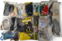 Large quantity of fly tying materials, including 5x Metz capes in packets, various materials by