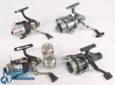 Mitchell 300X fixed spool reel with spare spool, good bail, spool tensioner, runs well. Mitchell