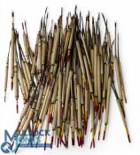Large collection of reed floats, mainly stepped bodies, in variety of lengths and diameters, all