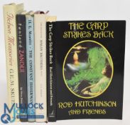 Five Fishing Books to include The Carp Strikes Back 1991 Rod Hutchinson & Friends, The House The