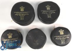 A collection of Hardy zip cases, all with good zips, as follows: 3x 3 ¾