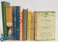 Nine period Fishing Books to include Fly Fishing 1939 Viscount Grey of Fallodon, Rod and Line 1947