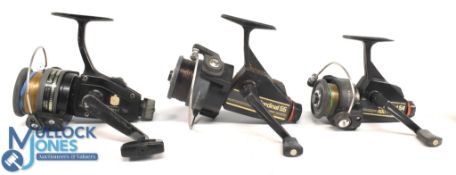 Abu Cardinal 755 fixed spool reel, good bail, rear tensioner, signs of use, runs ok, in zip bag. Abu