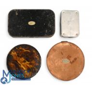 Hardy Bros black Japanned Fly Box with 15x compartments internally, measures 6x3.5x1