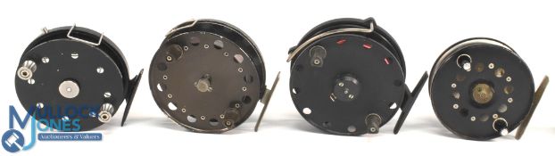 A collection of centre pin reels, all run well: Strike Right 4
