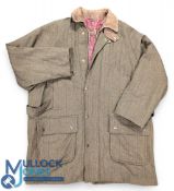 Tweed David Partridge Landowner Field Sports Jacket/coat, size XXL red paisley lined - in good