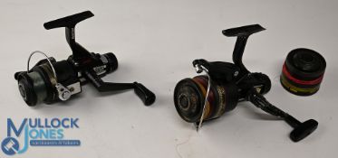 Daiwa AG 1355 auto cast reel with rear drag, & a Daiwa Harrier auto match RG 1655, bail arm weak,