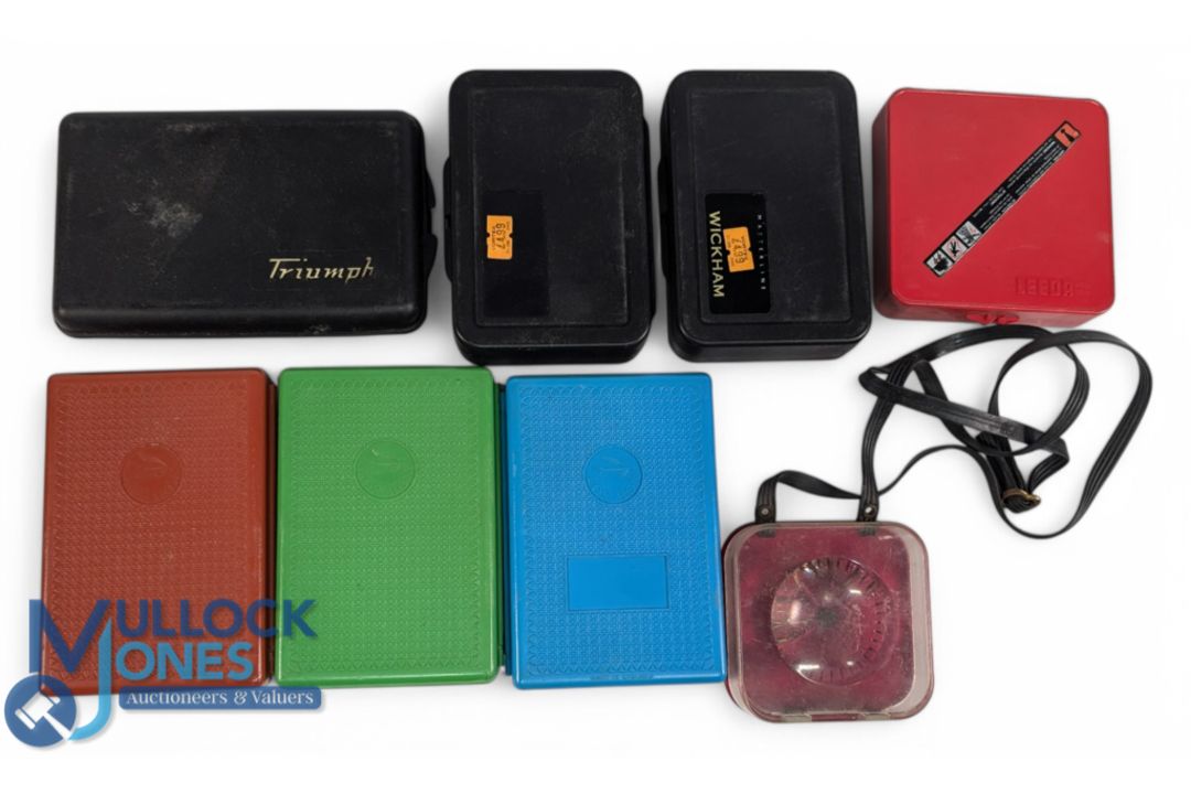 Three Fox Fly Boxes with Trout Flies, two Wickam plastic fly boxes, a triumph fly box, a Ledda box - Image 1 of 2