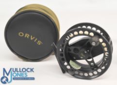 A fine Orvis USA Battenkill large arbour III alloy trout fly reel, made in England, 3 ¾
