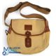 Hardy Alnwick "The Brook" canvas and leather shoulder bag, 11" x 10" x 3", one large pocket with - Image 1 of 3