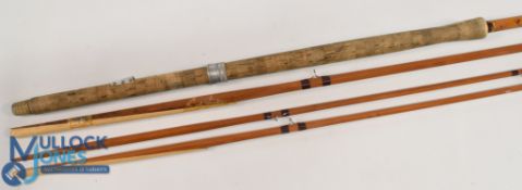 Sharpes of Aberdeen spliced split cane salmon fly rod 