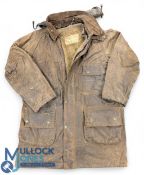 Vintage Gents Barbour Solway Zipper waxed jacket with tartan lining, detachable Barbour woollen